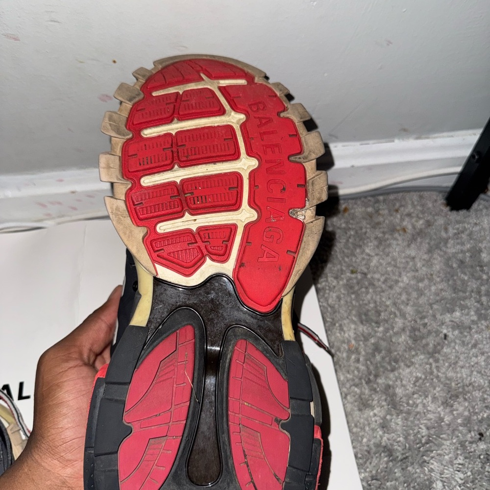 Balenciaga Black and Red Sneakers